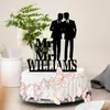 Festive Supplies Custom Wedding Cake Topper Of Your Name Groom&Groom Pattern Forever Love Personalized Romantic Sign For