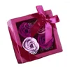 Dekorativa blommor Vinterblomma Luxury Bouquet Roses Carnations Gift Box Wedding Home Arrangements Boxar