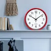 Horloges murales Numéro d'horloge sans tique ronde pour la décoration de bureau à domicile silencieuse non-tic-tac 8 pouces suspendus durables