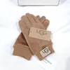 Gants Designer Automne et hiver chaud peluche coupe-vent mitaines à cinq doigts fourrure intégrée plus velours daim anti-dérapant cyclisme lettre marque gants 001