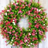 Dekorative Blumen, künstlicher Blumenkranz, Heimdekoration, PVC, 45 cm, hell, für Haustür, Wand, Party, bunte Frühlings-Sommer-Blumengirlande