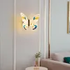 Plafondverlichting Creatieve bedlamp Moderne vlindergang Muur LED Slaapkamer Achtergrond Binnen Versier armaturen