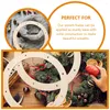 Decorative Flowers 5 Pcs Decor Wreath DIY Round Loop Wood Rings Crafts Wedding Circle Backdrop Stand Supplies