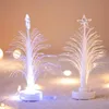 Outros suprimentos de festa de evento colorido lâmpada de fibra óptica árvore de natal mini flash led night light casa decorações presente 231027