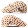 Bérets Bérets à carreaux chapeau pour hommes chevrons sboy Casquette femmes Vintage plat casquettes mâle été Golf conduite chapeau Casquette 231027