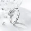 Bagues de cluster 2023 Pierre précieuse de diamant naturel pour femmes véritable argent sterling 925 redimensionnable bijoux fins cadeau d'anniversaire de mariage