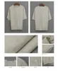 Chemises décontractées pour hommes YZLDS Mode 2023 Chemise d'été sans col en lin lâche à manches courtes vêtements personnalisés