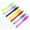 Multi Function Pens Wholesale Invisible UV Ink Marker Pen مع TravioLet LED Blacklight Secret Secret Conster Magic Effer Words Kid Dheln