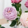 Kwiaty dekoracyjne długie gałąź sztuczna wielka głowa jedwabna róża fałszywe rośliny bukiet ślub dom dekoracji wazon wieńca prawdziwe akcesoria dotykowe