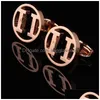 Boutons de manchette de luxe Designer de haute qualité Lien classique Bijoux de mode Hommes Lettres Chemise française Accessoires Cadeaux de mariage Drop Deliver Dhqa9