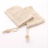 New Natural Exfoliating Mesh Soap Saver Sisal Soap Saver Bag Pouch Holder For Shower Bath Foaming And Drying