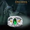 Bagues de cluster Real 925 Sterling Silver Aragorn de Barahir LOTR Bague de mariage pour hommes Film Fan Bijoux