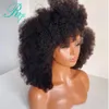 Synthetic Wigs 13x4 Lace Frontal Human Hair For Black Women Pre Plucked With Baby Remy Afro Kinky Curly Indian Closure Front 13X6 Wig 231027