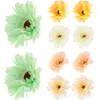 Decorative Flowers Autumn Gerbera Artificial African Daisy Heads Craft Making Floral Decor