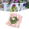 装飾的な花25pcs人工バラlightingピンクの偽のバルクスボックスDIYウェディングブーケと花のアレンジメント