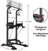 Dummbells Tower Dip Bar Station Pull Up Stand for Home Gym Training Training Training Equipment 330 lbs with Backrest