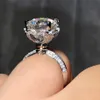 Fashion Crown Heart Style 925 Sterling Silver Rings 3ct Diamonique 5A CZ Engagement Wedding Band Ring for Women Jewelry Gift2138