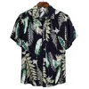 Camicie casual da uomo Camicia estiva hawaiana con bottoni Nero Bianco Blu scuro Rosso Manica corta