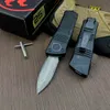 US Style Mini 819-1BLS Signature Series Auto Knife 1.889 "Damascus Steel Blade, Aviation Aluminium (T6-6061) Handtag, camping utomhus Taktisk strid EDC Pocket Knives