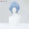 Catsuit Costumes Anime EVA Pre Styled Cosplay 30cm Light Bule Heat Resistant Synthetic Hair Ayanami Rei Wigs + Wig Cap