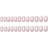 Yanlış tırnaklar 24 adet Spar Wear Manicure Sahte Kit Kısa İpuçları Tam Kapak Kadınlar Basın Tırnaklar Kare Baş Beeheeping Tayt