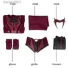 Trajes de anime P-Jsmen Fe Wanda Maximoff Cosplay Venha Scarlet Witch Headwear Manto e Calças Conjunto Completo Outfit Acessórios de Halloween Adereços L231027