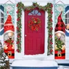 Decorações de Natal Decorações de porta de varanda frontal de Natal Sinal de banner Gnomos sem rosto Feliz Natal Feliz Ano Banners Decoração de suspensão de varanda 231027