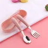 Dinnerware Sets Childrens Equipment 304 Stainless Steel Material Spoon And Fork Designed Specifically For Babies Feeding Spoons Forks