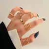 Cluster Rings UMKA Punk Finger Minimalist Smooth Black Geometric Metal For Women Girls Party Bijoux Femme Jewelry