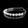 Grampos de cabelo Zanlloy 2023 Bridal Prom Crown Girl Elegante Pearl Hairband Branco Cristal Acessórios de Casamento Headpieces Presentes