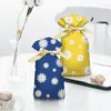 Gift Wrap 50 Stuks Kleine Daisy Bloem Draagbare Trekkoord Nougat Bakkerij Verpakking Koekjes Gebak Snoep Lint Beam Zakken