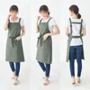 مآزر مآزر الخبز Bakery Barista Fashion Oxford Cloth Apron Barista Western Restaurant Workwear 231026