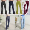 Lu lu lemens Align Yoga Woman Fitness Loose Fitting Pants Bodybuilding Sports Mini Flared Trousers Athletic Bell Bottoms Lady Sexy Buttock lifting Wide Leg Pant Full