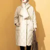 Winter The Scarf-Coats Women White Duck Down Jacket Female Casual Long Parkas with Scarf Warm Loose Snow