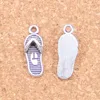 89pcs Antiek Verzilverd Brons Plated slippers slipper Charms Hanger DIY Ketting Armband Bangle Bevindingen 21 8mm287h