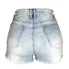 Vrouwen Jeans Mode Casual Zomer Cool Denim Hoge Taille Hip-Lift Omzoomd Fringe Split Sexy Shorts Straat Kleding 2023