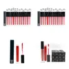 Brillant à lèvres Brillant à lèvres Métal Mat Maquillage Lipgloss Tube Liquide Rouge à Lèvres 12 Couleurs Nutritif Hydratant Naturel Coloris Beauté Wholsale Ma Dhlq9