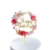 Fournitures de fête Acrylique Gâteau Toppers Gâteaux D'anniversaire Outils De Décoration Enfant Mariage Grand Événement Fête Kit De Cuisson Accessoires De Décoration