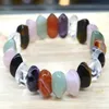 Bangle Natural 15x20 mm Claw Shape Smooth Elastic Cord Stone Crystal Obsidian Opal Amethyst lapis armband Bangles Femme for Women 231027