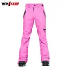 Outdoor Pants Women Warm Skiing 2023 Windproof Waterproof Snowboard Trousers Female Solid Color Zipper Hiking XS-XL