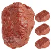 Party Decoration 4 PCS Cooked Simulated Beef Nuggets Child Children's Toys Display Model PVC Artificial Prop