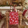 Decorazioni natalizie Decorazione runner da tavolo Lenzuola rosse Runner lavabili resistenti alle rughe per la cena di festa Consegna a domicilio Ho Dh8Hf