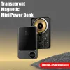Transparente magnetische Powerbank PD20W Schnellladung für iPhone Xiaomi Samsung Externer Akku Tragbares Ladegerät Hilfsakku