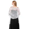 Shawls Shining Sequins Embroidered Evening Dresses Shawls Bridal Bridesmaid Wedding Shrugs Wraps Hollow Sheer Party Shawl Cape Mariage 231027