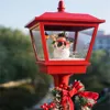 Christmas Decorations Music Street Light Decorative Metal Emitting Ornaments Xmas Farmhouse Electric Snow Party Supplies Outdoor 231027