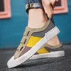 Klädskor Herrarna Vulkaniserade i designer Sneakers andningsbara män Loafers Canvas Mocassins Soft Sole bekväma avslappnade lägenheter 231026