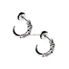 Boucles d'oreilles en acier titane de haute qualité punk gothique aigle griffe boucle d'oreille corne corne cône oreille corps piercing bijoux en gros goutte de dhrv1