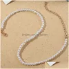 Chokers Pearl Chain Choker Halsband för kvinnor Bröllop Kärlekskalhänge Drop Leverans smycken Halsband hängsmycken Dhgarden Otsje