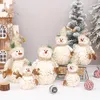 Décorations de Noël 60 50 26cm Poupées de grande taille Décoration Courte Peluche Printe Santa Claus Bonhomme de neige Poupée pour ornements d'arbre Figurine 231027