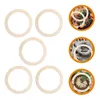 Decorative Flowers 5 Pcs Decor Wreath DIY Round Loop Wood Rings Crafts Wedding Circle Backdrop Stand Supplies